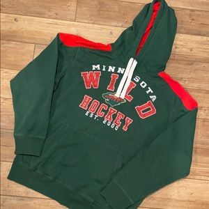 MN Wild hockey, Green & Red sweatshirt, unisex, L